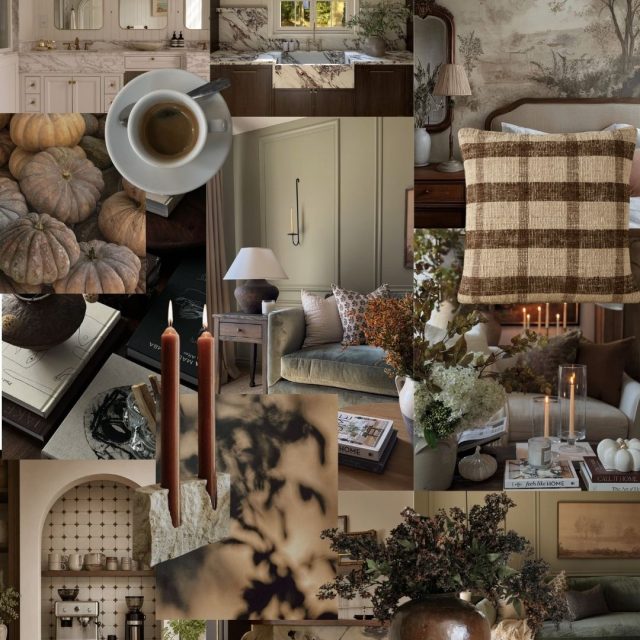 Fun fact about me: Fall is my favorite season, and I’ve literally been counting down the days since June. 😂

Moody greens, warm browns, worn-in textures, collected details, and candles lit before dinner… count me in. 

Images sourced from Pinterest 📌

#fallmoodboard #fallinteriors #interiorinspiration #cozyinteriors #seasonalstyle