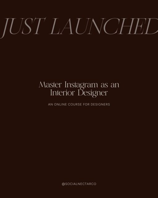 It’s here! After months of work (and a lot of late nights), Master Instagram for Interior Designers is officially open for enrollment! 🎉

Over the years, I’ve helped so many designers grow online, and I created this course to finally bridge the gap between your incredible design talent and your ability to generate real business results from your marketing.

I’ve seen too many designers create stunning work that just isn’t being seen by the right people. And I get it, not everyone wants to outsource social media. But if you’re managing it yourself, you deserve to feel clear, confident, and capable (not overwhelmed or second-guessing every post).

That’s exactly why I built this course: to help you create a strategy that’s simple, true to your brand, and actually works!

Whether you’re just starting your business or have been in the industry for decades, this course was made for you if you’ve ever felt like:

- You don’t know what to post
- Social media takes too much time
- You’re posting but not getting inquiries
- Your feed doesn’t reflect your work
- You’re not confident showing up online

You’ll learn how to:

- Build a clear, strategic plan for showing up consistently on Instagram
- Create streamlined systems that save you hours of content planning time
- Create posts that connect with your dream clients and attract the right audience
- Develop a process for creating high-quality reels (and feel confident recording!)
- Gain confidence in using Instagram as a marketing tool that works for your business
- Understand how to properly track the right metrics and adjust strategy if needed
- Maintain a consistent, elevated presence that reflects your design style and brings in inquiries
- Plus lots more

Plus, you’ll get access to my content calendar template, reel ideas, and other downloadable tools that make it easy to take action.

I can’t wait to see what you build with it!
→ Enroll now at the link in my bio

#interiordesignmarketing #interiordesignerbusiness #socialmediastrategy #interiordesignercourse #interiordesigntraining