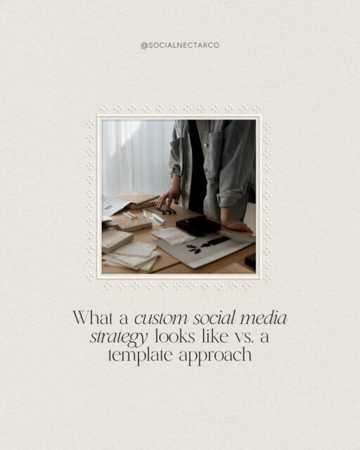 Templates save time. Strategy creates results.

A template gives you content ideas. A custom strategy gives you a roadmap built around your business, your audience, and your goals.

One helps you post consistently. The other helps you grow intentionally.

Because the goal isn’t just to keep posting. It’s to post with purpose.

#customstrategy #socialmediastrategy #contentstrategy #marketingtips #brandgrowth